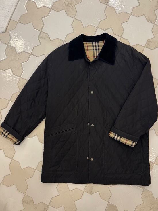 Burberry Jackets & Blazers - Burberry Quilted Jacket with Corduroy Collar